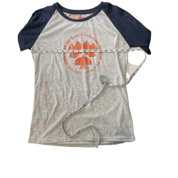 Dovetail 3/4 Logo Workshirt Baseball Tee Casual Workwear L - Picture 6 of 7